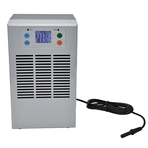 2 in 1 Water Chiller, 35L 1-3L Aquarium Heaters Aquarium Chiller for Axolotl Jellyfish Coral Reef Shrimp, 100W Smart Industrial Chiller with Pump