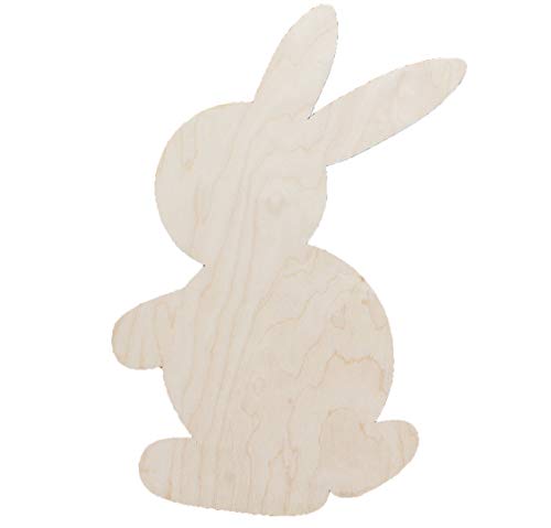 6-Pack Bunny Rabbits Easter with or without Holes Unfinished Wood Cutout DIY Crafts Door Hanger Ready to Paint Cut Out Birch Plywood All Sizes