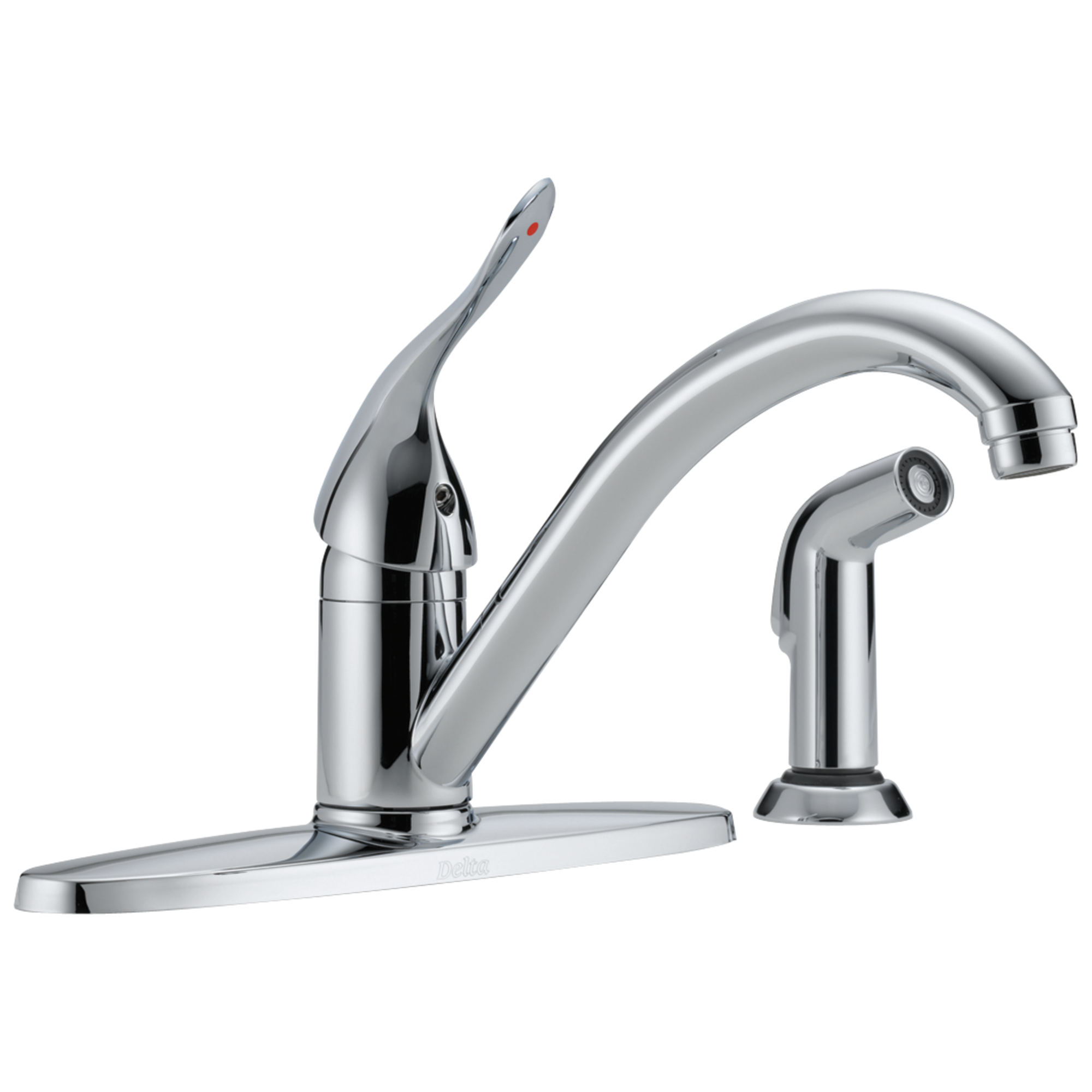 Delta 400LF-HDF Single Handle Kitchen Faucet with Spray