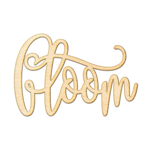 Woodums Bloom Wood Sign Hello Décor Wall Art for Gallery Wall – Unfinished 12″ Wide x 8″ Tall