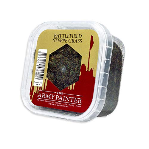 The Army Painter Battlefield: Steppe Grass Basing, 150 ml-for Miniature Bases & Terrains -Scenics Static Grass, Model Terrain Grass, Terrain Model