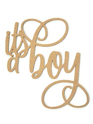 Michelle’s aDOORable Creations It’s A Boy DIY Wood Word Wall Art Baby Shower Decorations Gender Reveal Baby Announcement Hanging Baby Sign