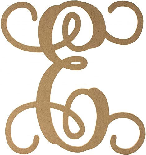 12″ Vine Monogram Script Letter E – Door Hanger, Wall Decor, Alphabet for Birthday, Wedding, Baby Shower, Nursery (E)