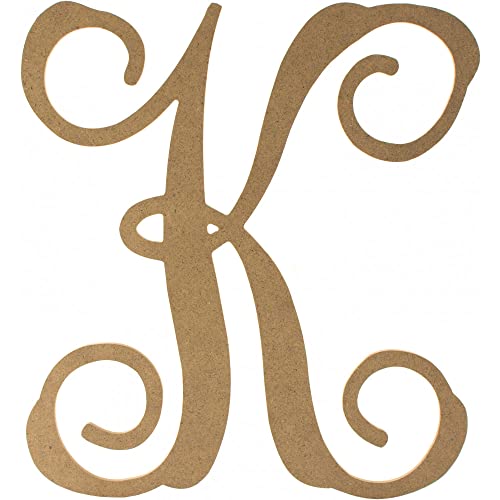 12″ Vine Monogram Script Letter K – Door Hanger, Wall Decor, Alphabet for Birthday, Wedding, Baby Shower, Nursery (K)