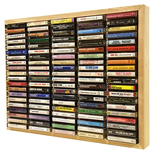 Kingdom LW100 5 x 20 100 Capacity Cassette Rack or Stamp Pad Rack Unfinished Wood for Easy Sorting and Organizing of Cassette Tapes, Stamp Pads,