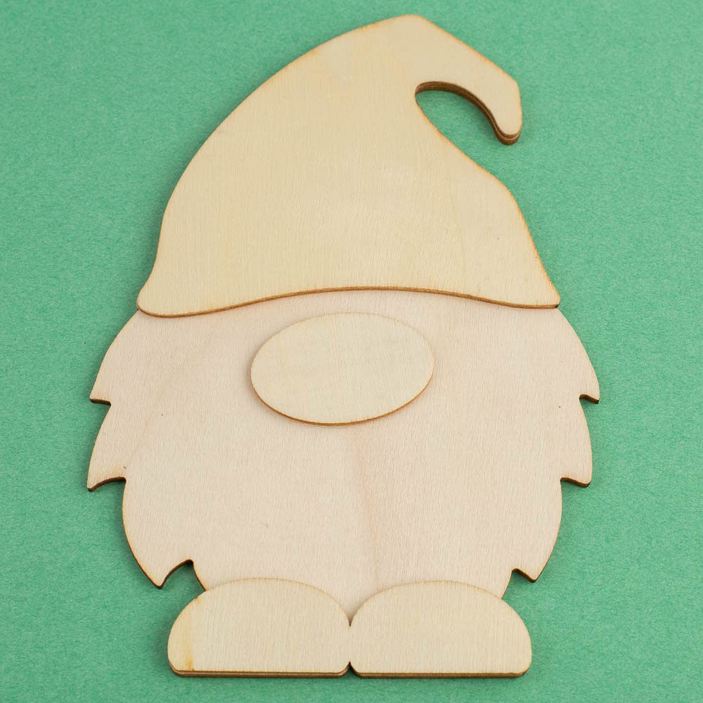 Pack of 8 Unfinished Wood Layered Gnome Cutouts by Factory Direct Craft – Wooden Tomte Gnome Shapes for Christmas DIY Craft Projects and Holiday