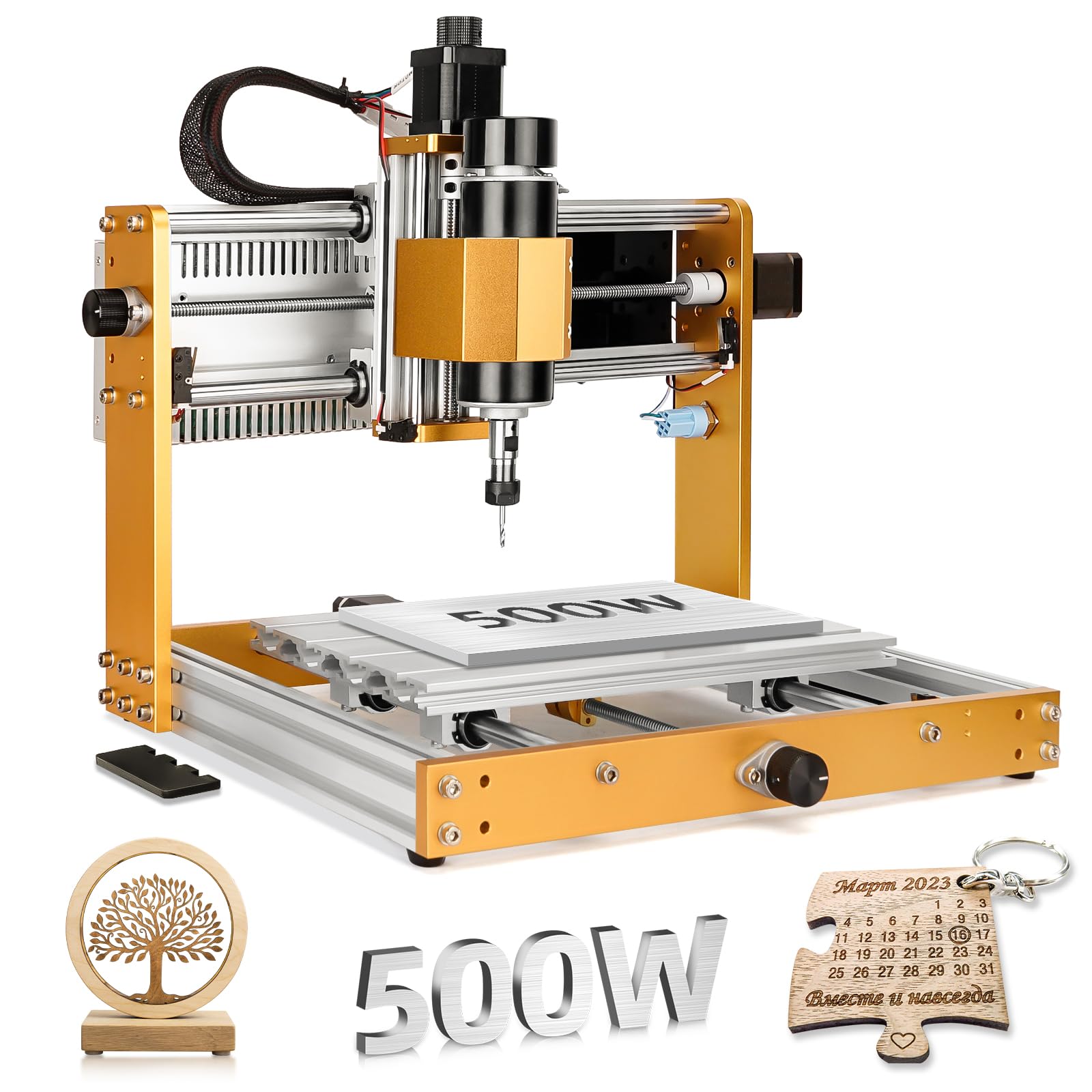 LUNYEE 3018 PRO MAX CNC Machine 500W All-Metal CNC Router Machine 3 Axis Limit Switches & Emergency-Stop with GRBL Offline Control for Cutting Wood