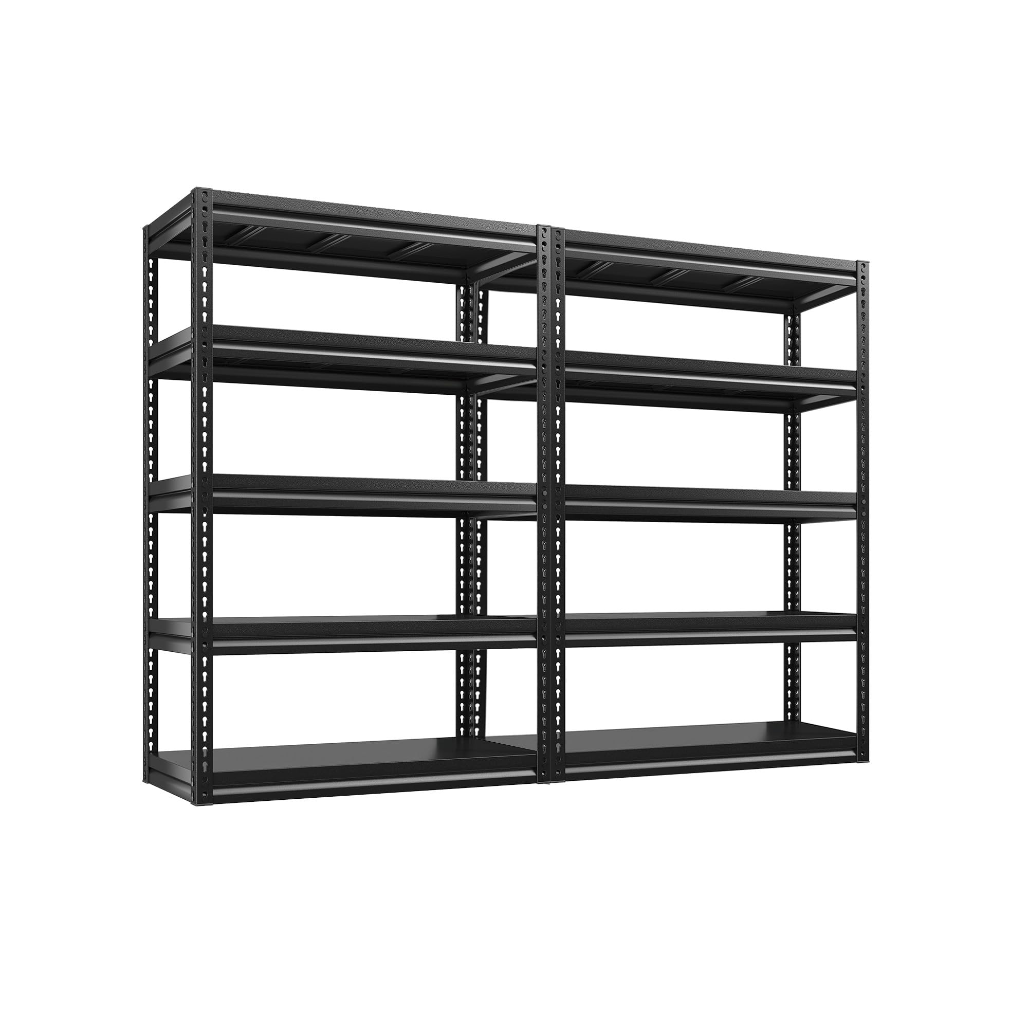 REIBII 72” Garage Shelving Heavy Duty Garage Storage Shelves Loads 1700LBS Heavy Duty Shelving Adjustable 5-Tier Metal Shelves for Storage,Basement