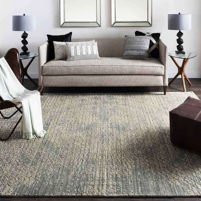 Surbiton Modern Khaki Area Rug