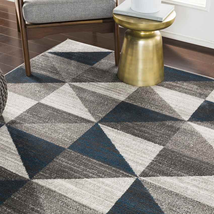 Davidson Modern Sky Blue/Navy Area Rug