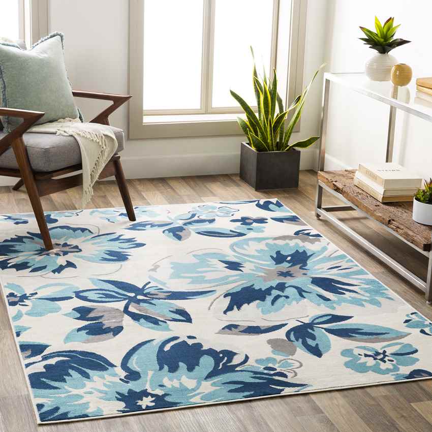 Abbewier Modern Navy Area Rug