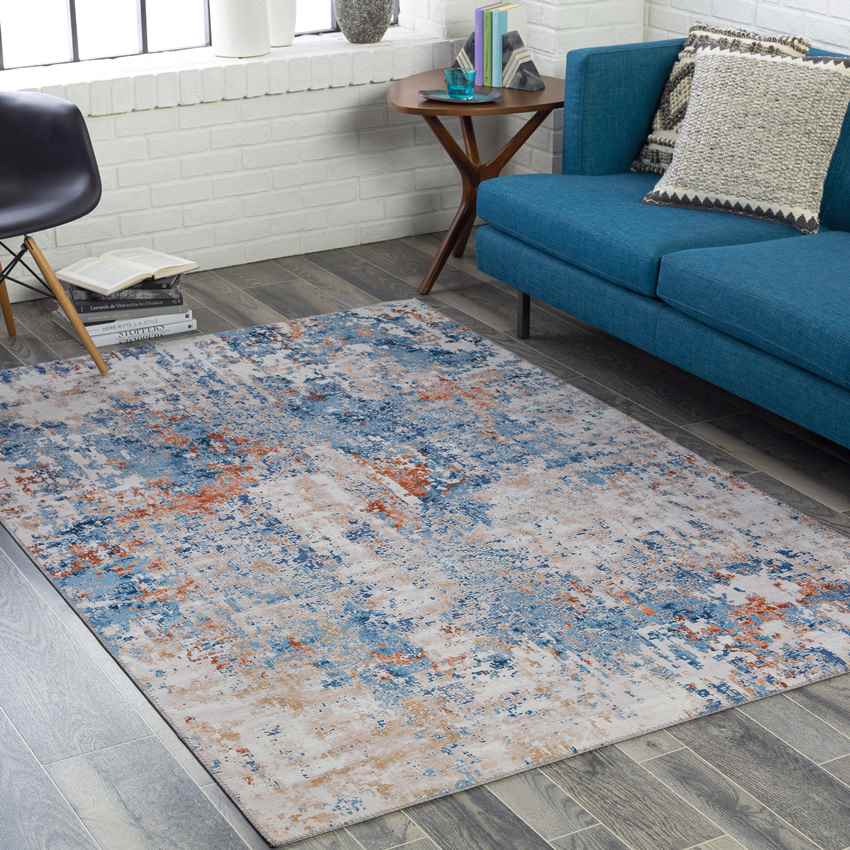 Zittard Modern Blue Area Rug