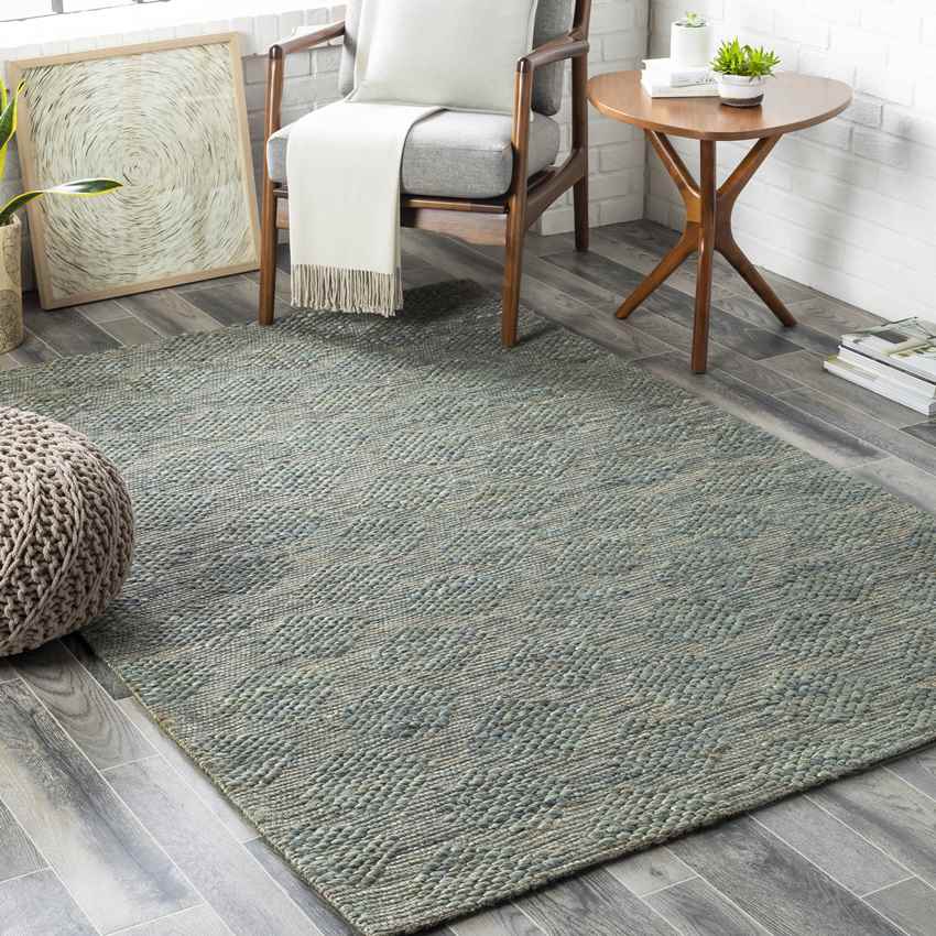 Ezinge Modern Green Area Rug