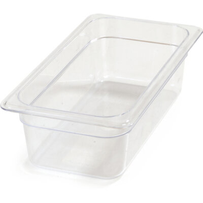 Carlisle 3066107 – Food Pan, 1/3 size, 12-3/4″ x 7″ x 4″ deep, clear, (Case of 6)