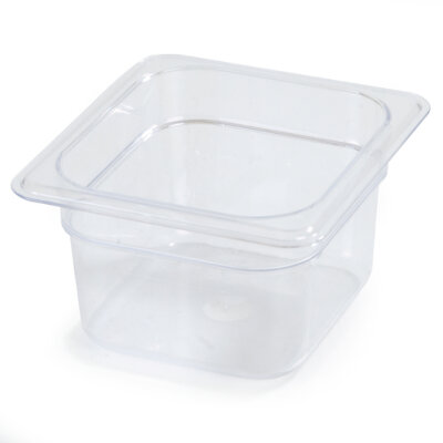 Carlisle 3068407 – Food Pan, 1/6 size, 6-3/4″ x 6-22/25″ x 4″ deep, clear, (Case of 6)