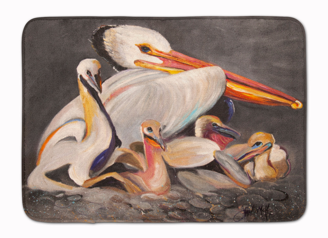 White Pelicans Machine Washable Memory Foam Mat JMK1026RUG