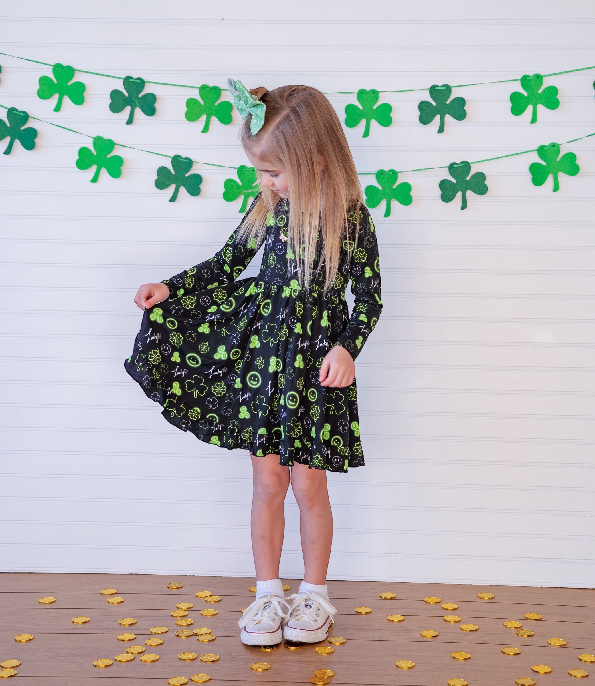 Lucky Vibes Dream Ruffle Dress