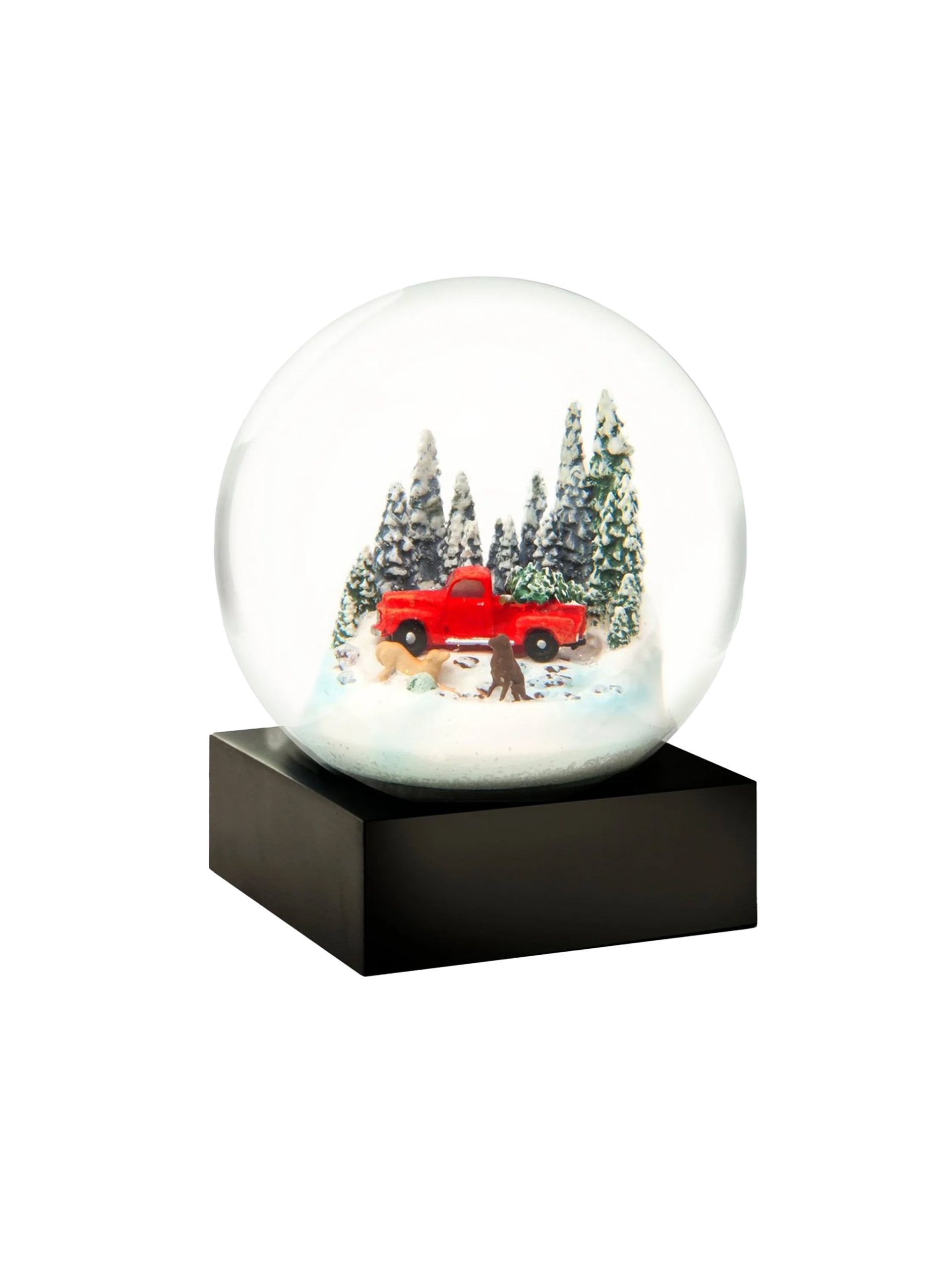 Red Truck with Dogs Snow Globe