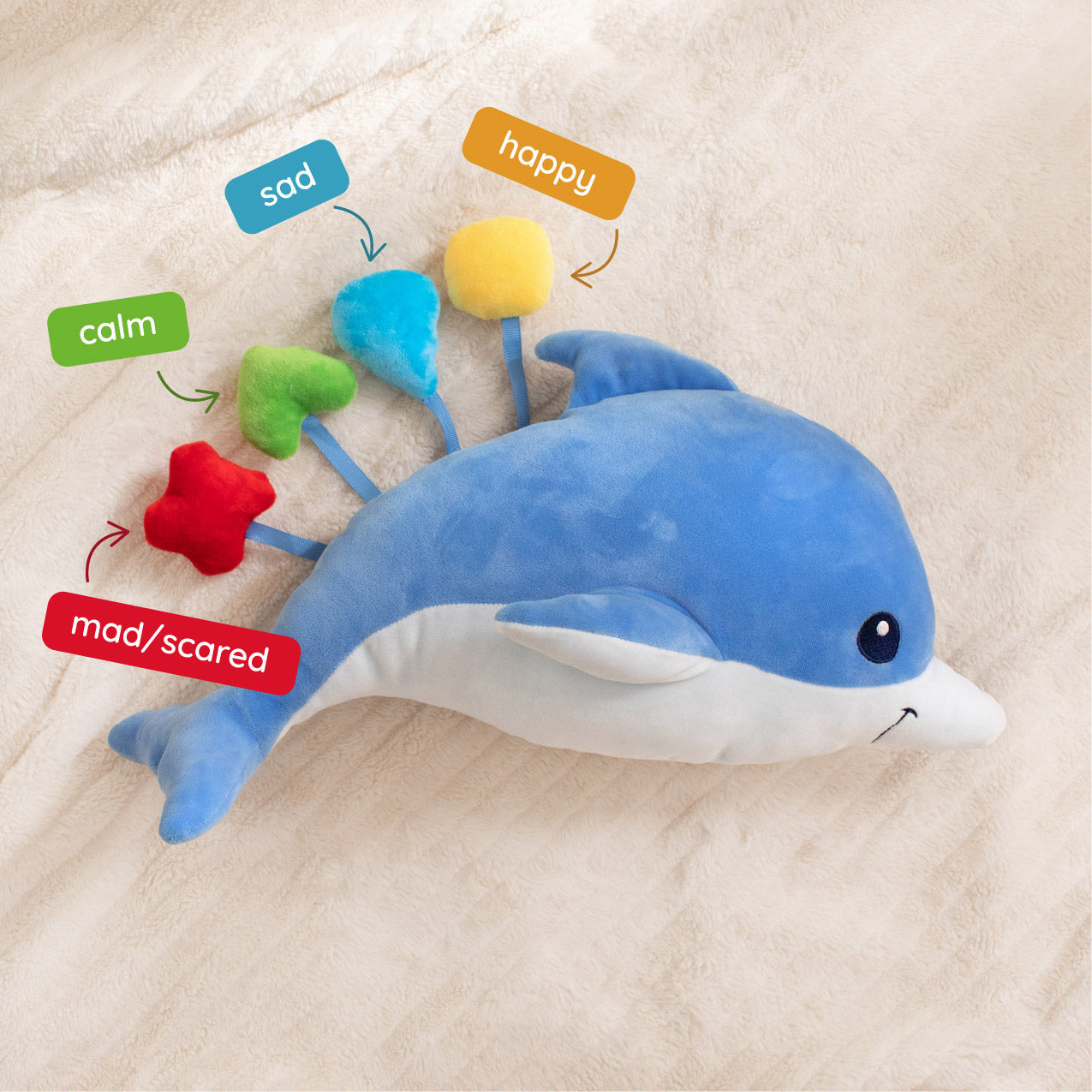 Blue Dolphin Snugglebuddies Emotions Plush