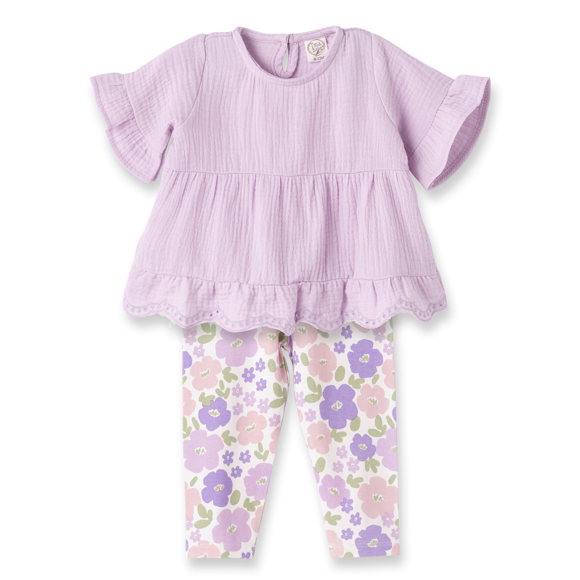 Girl’s Flower Frolic Top & Leggings Set