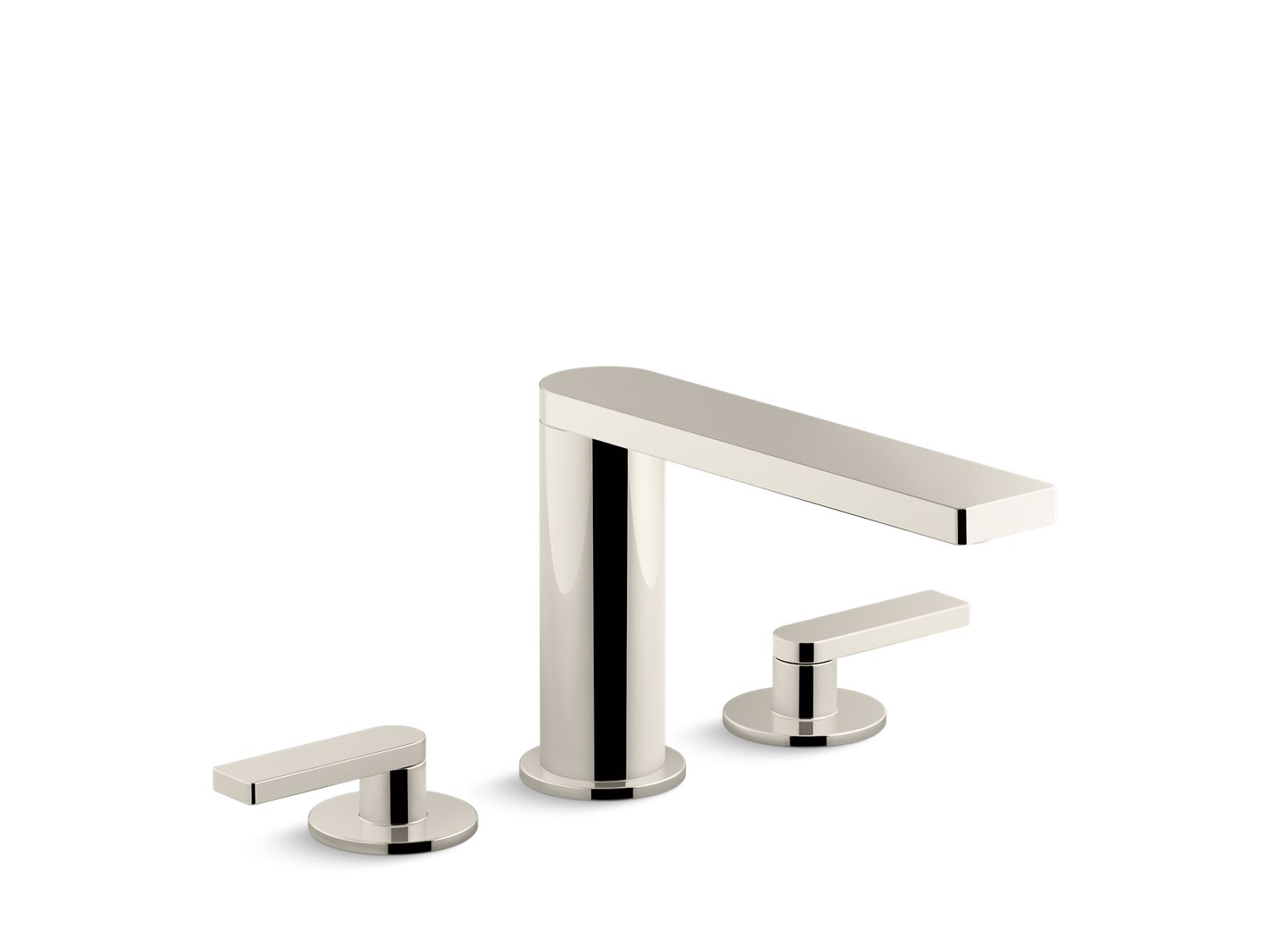 KOHLER K-73081-4-SN Composed Deck-Mount Bath Faucet With Lever Handles In Vibrant Polished Nickel