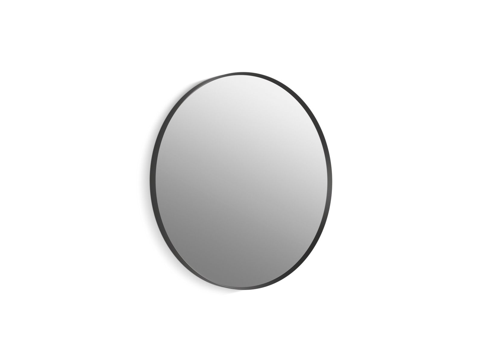 KOHLER K-26050-BLL Essential 28″ Round Framed Mirror In Matte Black