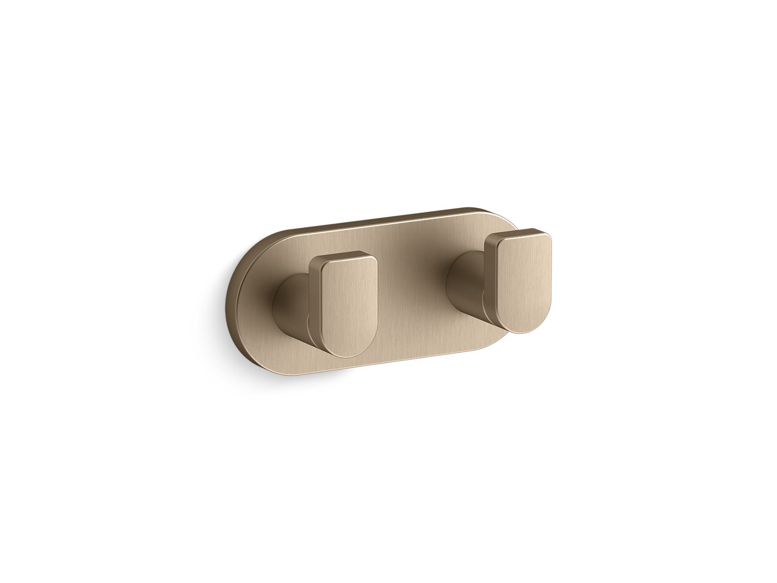 KOHLER K-73146-BV Composed Double Robe Hook In Vibrant Brushed Bronze