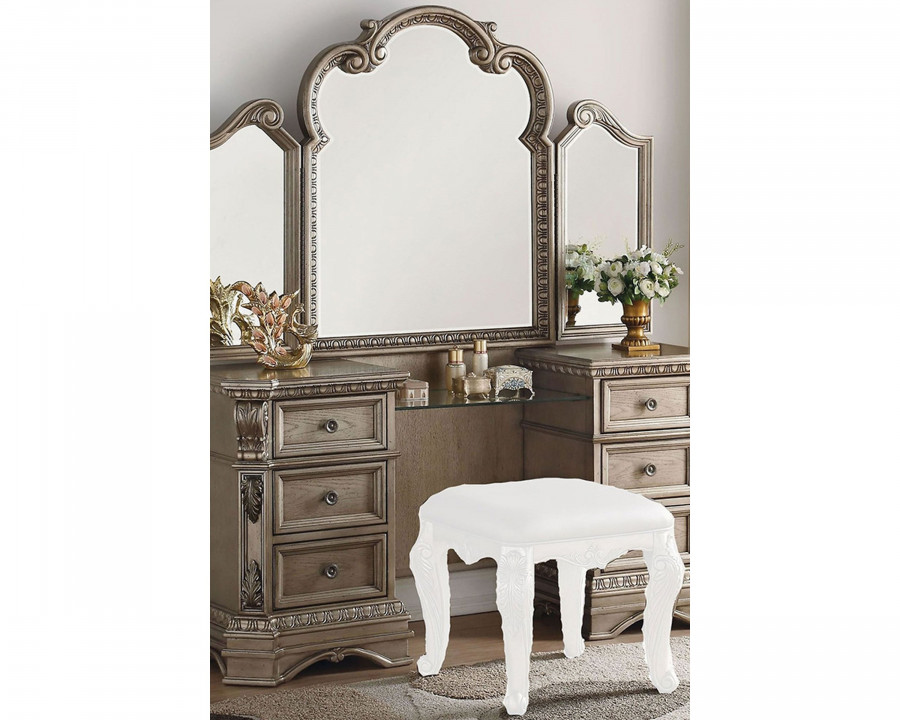 ACME – Northville Vanity Desk in Antique Silver