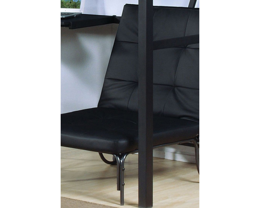 ACME – Senon Adjustable Chair (Futon) in Silver/Black