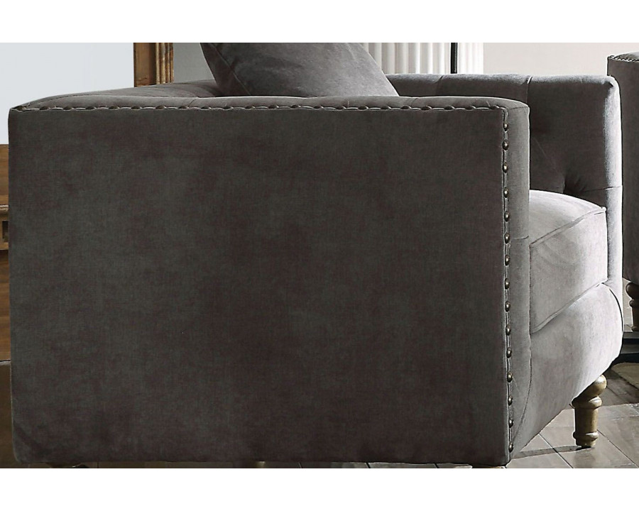 ACME – Sidonia Chair with Pillow in Gray