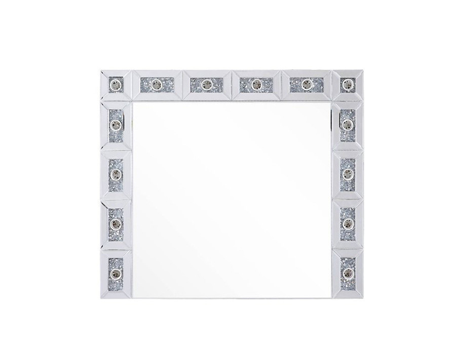 ACME – Noralie Accent Mirror in Mirrored/Faux Diamonds (97746)