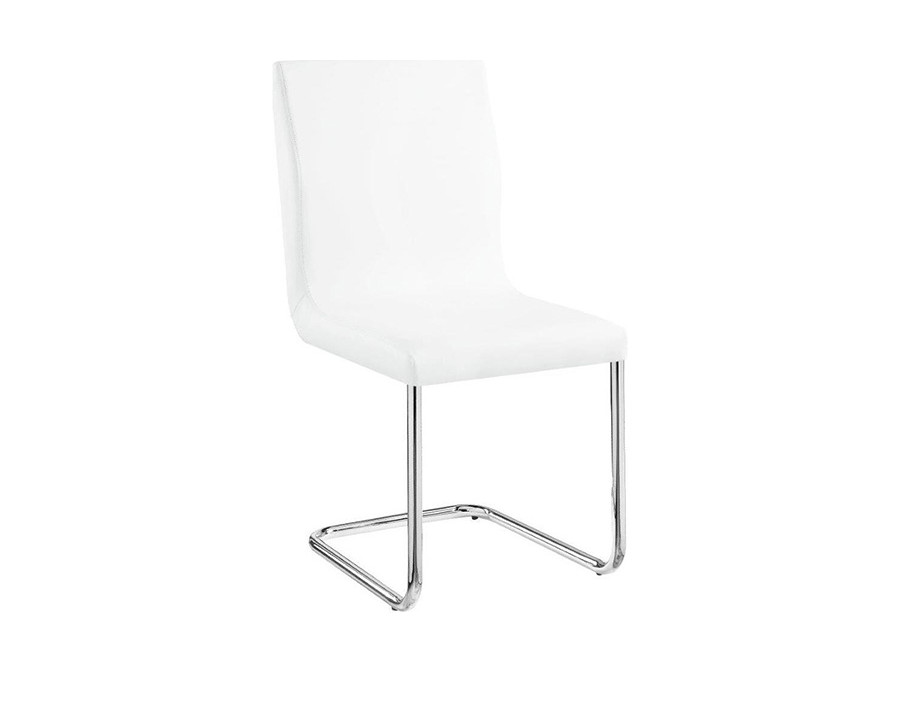 ACME – Palton Side Chair (Set-2) in White/Chrome