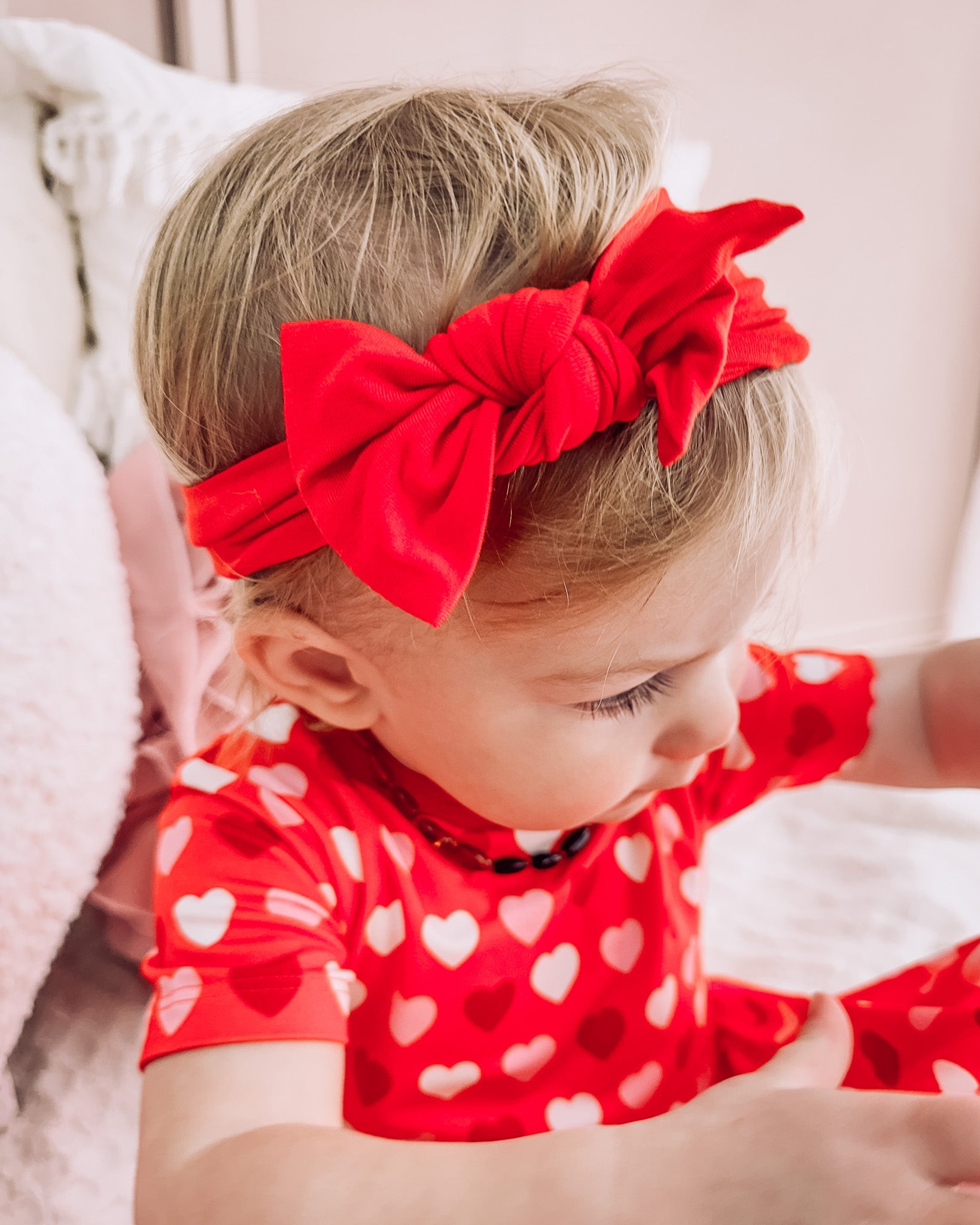 Ruby Red | Bamboo Headband Bow