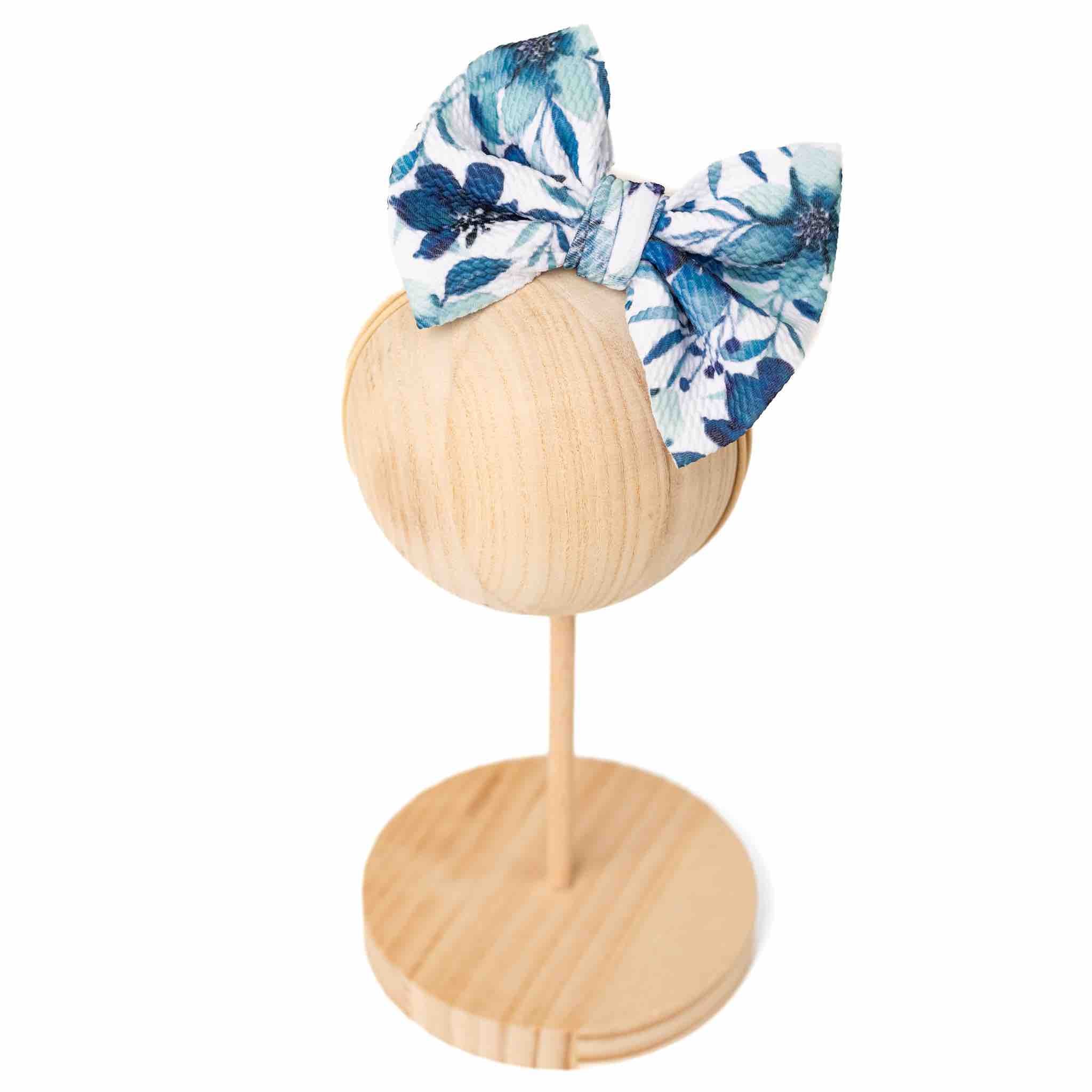 Azure Petals | Toddler Girl Nylon Bow