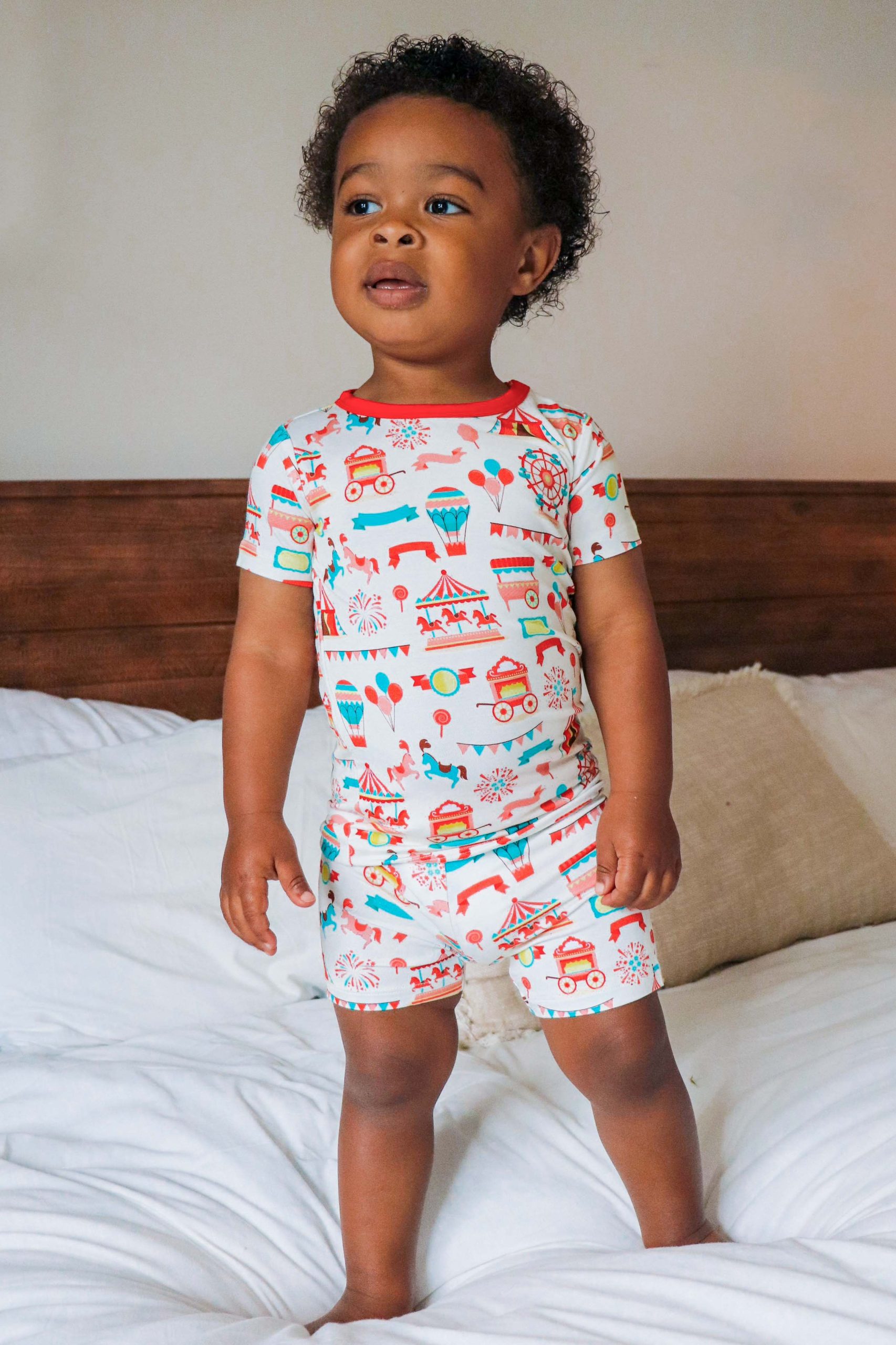 Classic Carnival | Two-piece Bamboo Short Sleeve Toddler & Kids Apparel Set