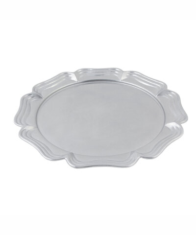 Bon Chef 2062 – Queen Anne Platter, 20″ dia., round, aluminum with Pewter-Glo f