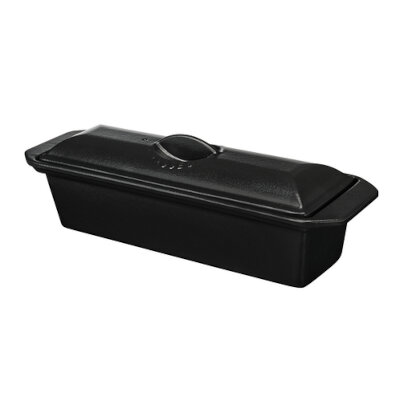 Cardinal FN429 – Terrine, 12.4″L x 9.87″W x 4.53″H, rectangular, cast iron, matte black