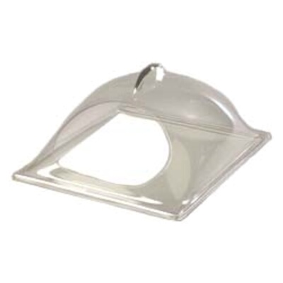 Carlisle PSD13EH07 – Display Cover, end cut, polished chrome handle, polycarbonate, clear