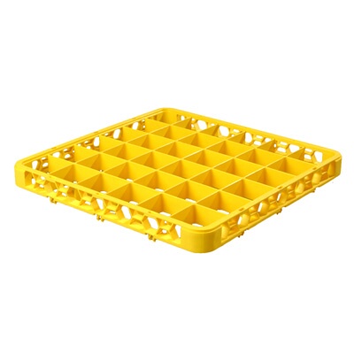 Carlisle RE36C04 – Divided Glass Rack Extender, full-size, 36-compartments, yellow, (Case of 6)