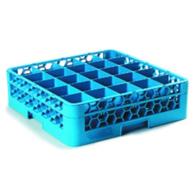 Carlisle RG25-114 – Dishwasher Glass Rack, 25-compartments with (1) extender, full-size, blue