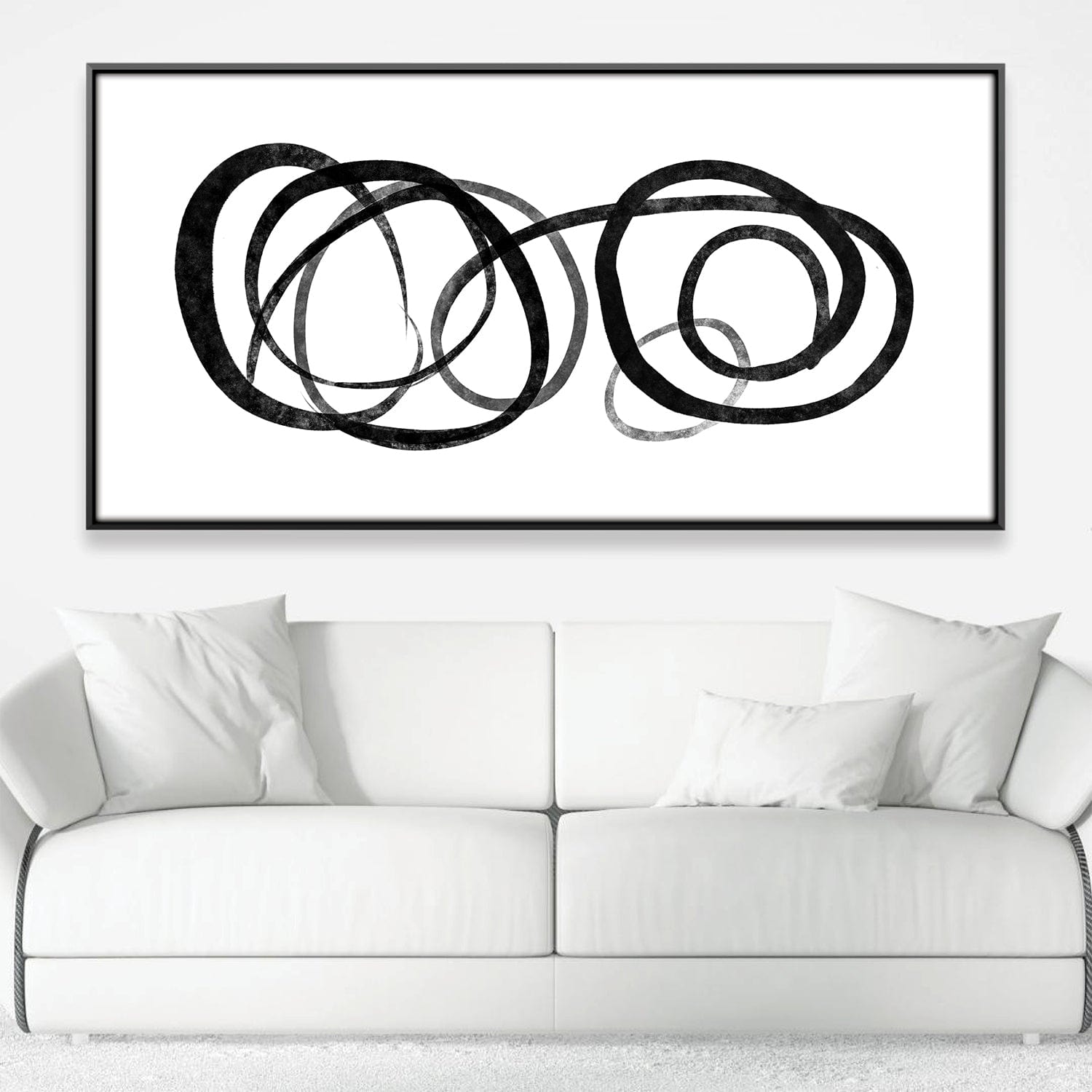 Circling Monochrome Canvas