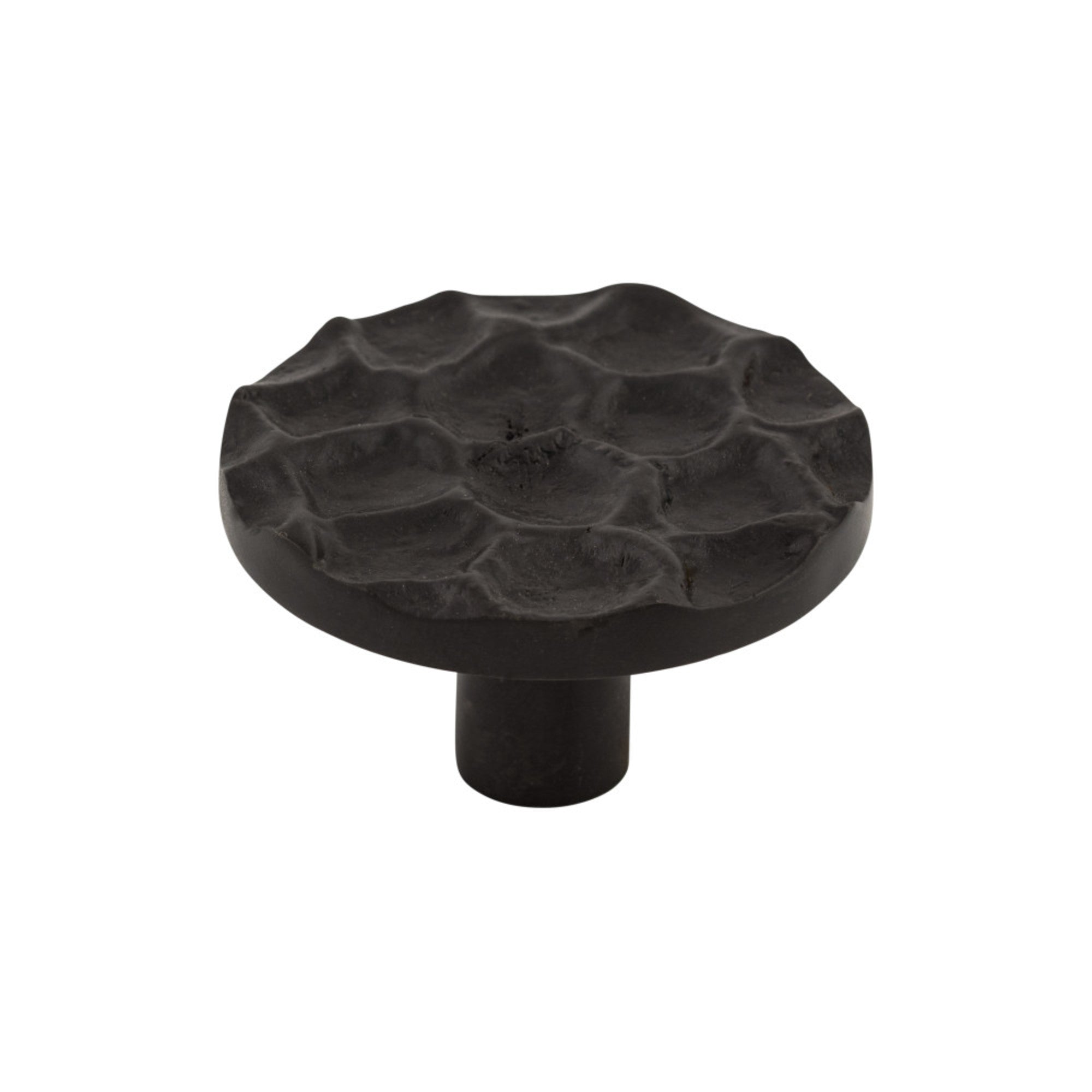 TOP KNOBS TK297CB Cobblestone 1 15/16″ Diameter Round Knob – Coal Black