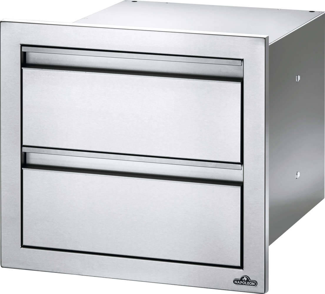 18 x 16 inch Double Drawer, Stainless Steel