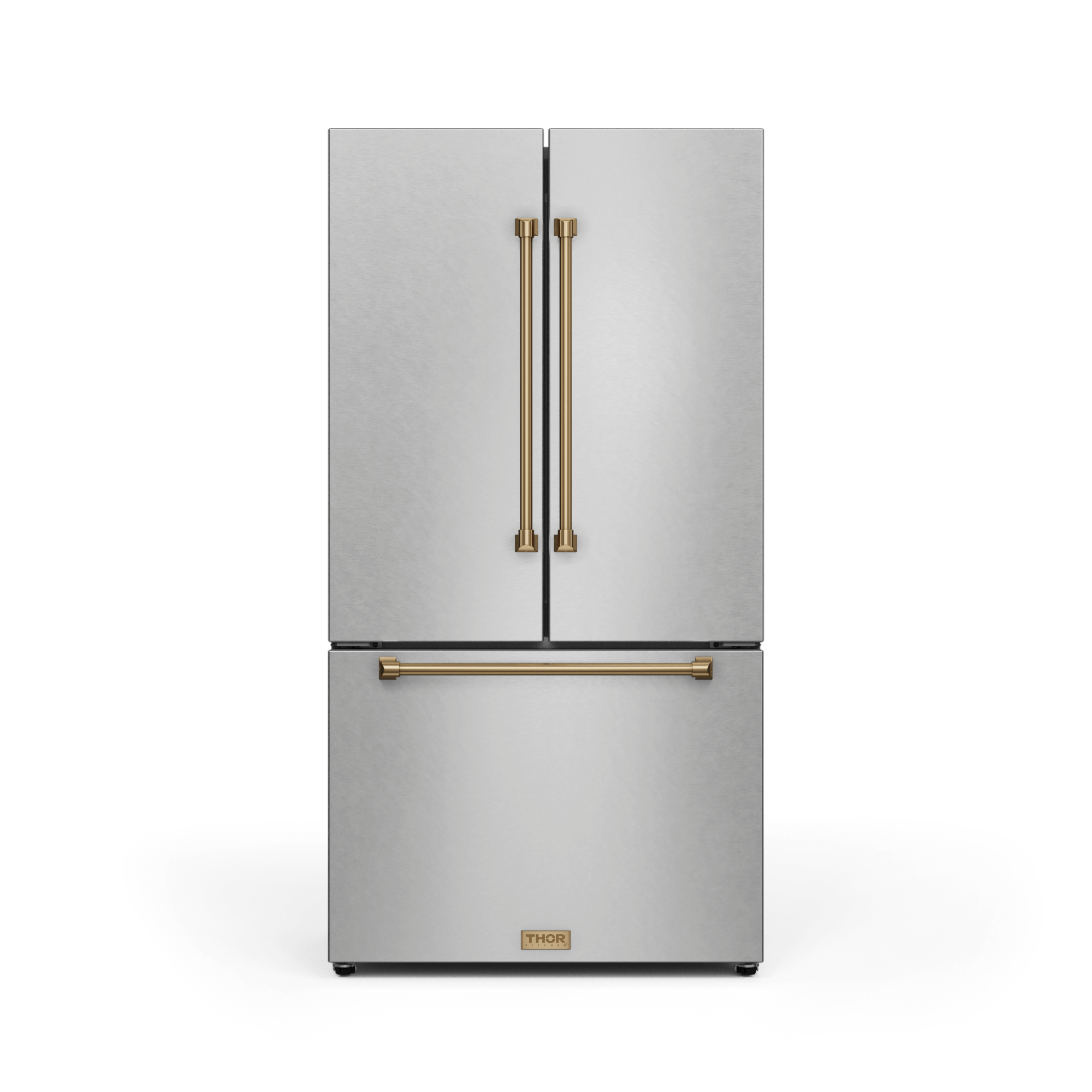 36 Inch 20.3 Cu Ft French Door Counter Depth Refrigerator With Ice Maker In Stainless Steel/bronze  Gordon Ramsay Series – Rf3621ctd99-brz