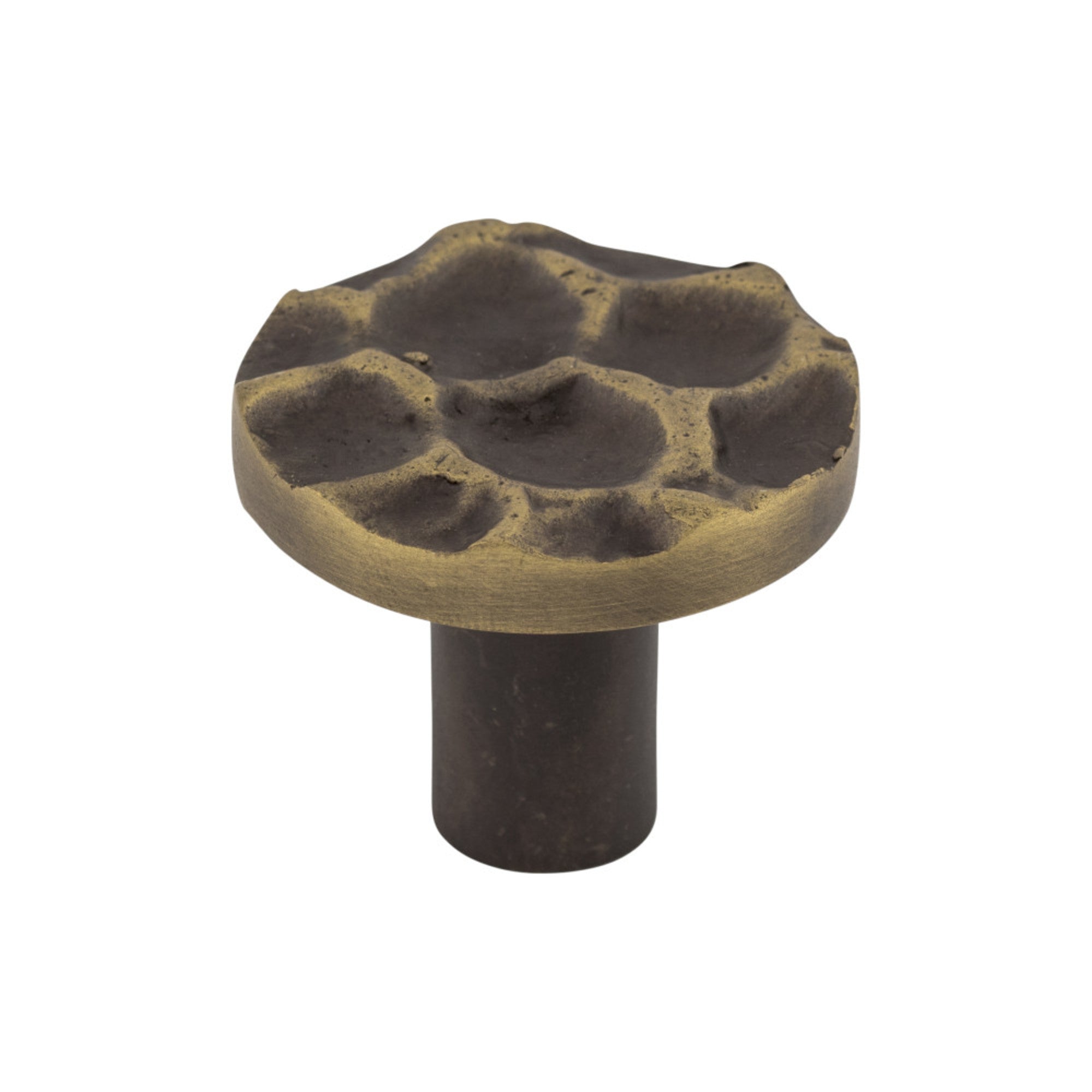 TOP KNOBS TK296BA Cobblestone 1 3/8″ Diameter Round Knob – Brass Antique