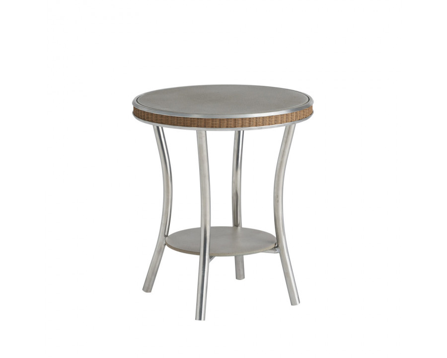 Lloyd Flanders – Essence 20″ Round End Table with Reversible Glass