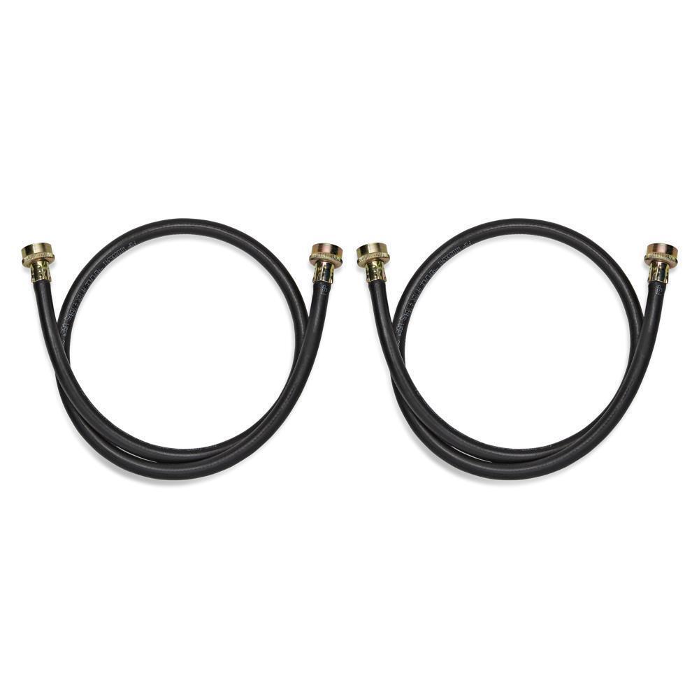 4′ Black Washer Inlet Hoses 1050 PSI – 2 Pack