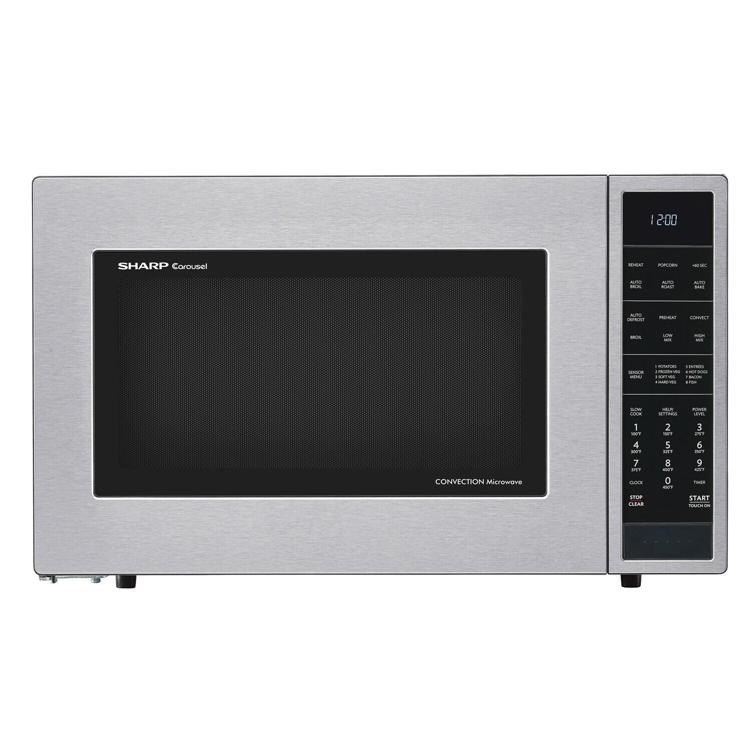 1.5 cu. ft. 900W Sharp Stainless Steel Carousel Convection + Microwave Oven