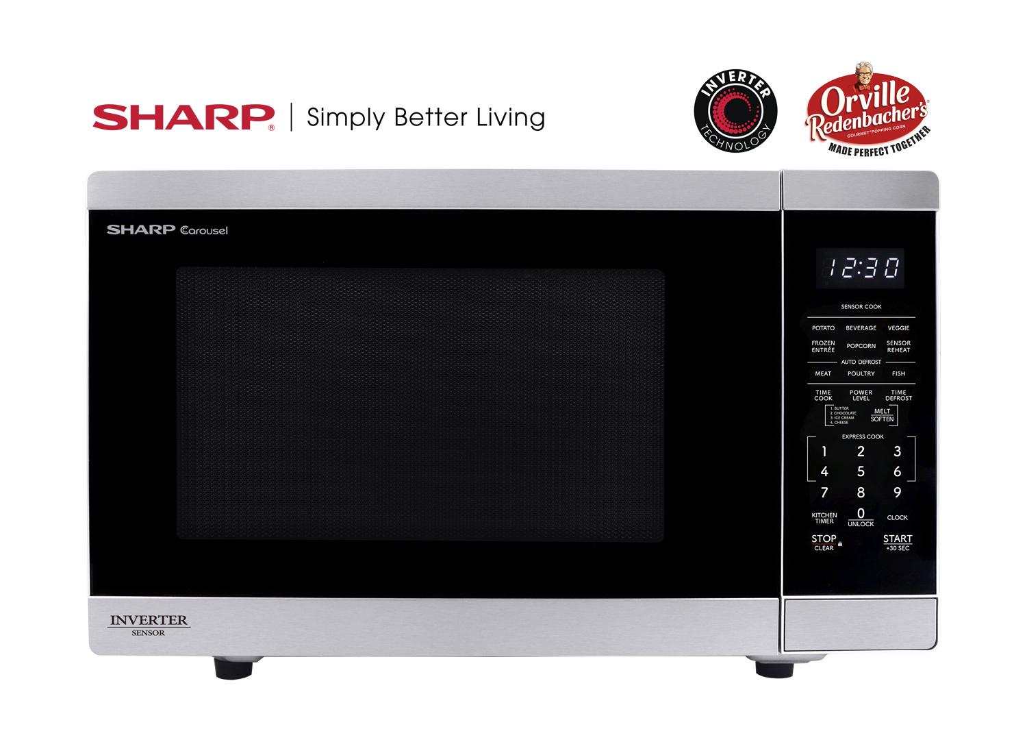 Sharp 1.4 cu. ft. 1100W Stainless Steel Countertop Microwave Oven with Inverter Technology