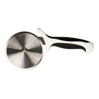 Mercer M18604WH – Pizza Cutter, 4″ blade, high-carbon steel blade with ground edge, white handle